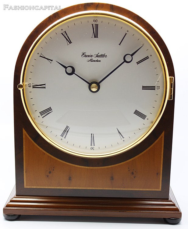 Beautiful ERWIN SATTLER TABLE CLOCK AT NO RESERVE . FROM USA, SHIPS